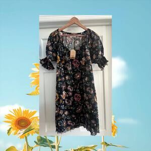 Cute Black Bohemian Sundress - Size M